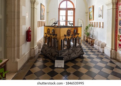 Jerusalem, Israel, October 24, 2020 : The Interior Of The Austrian Hospice Building In The Old City Of Jerusalem In Israel