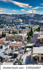 Jerusalem Israel. Scenic lookout on the old city. Jerusalem Israel September 2019