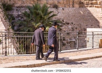 Jerusalem, Israel - September 29,2019 - Jews in the Streets in Jerusalem