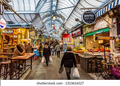 Jerusalem, Israel-01.09.2019: Mahane Yehuda Market Is A Marketplace In Jerusalem, Israel