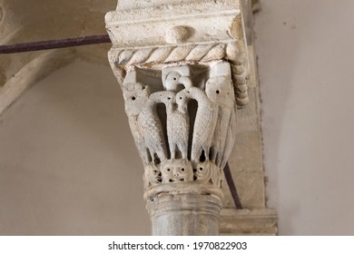 Jerusalem – June 26, 2015 – Architectural Detail Symbolizing Christ Giving His Blood For The Salvation Of Humankind (young Pelicans Feeding On The Blood Their Mother), Cenacle Room On Mt Zion 