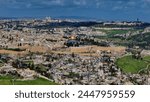 Jerusalem old city Aerial view,ramadan, 2024 
Drone view of old city of Jerusalem with al aqsa mosque, ramadan, April,03,2024
