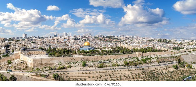 Jerusalem Old City Panorama, Israel.