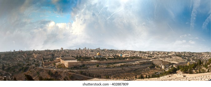 1,200 Jerusalem Skyline From Olive Images, Stock Photos & Vectors ...