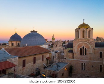 Jerusalem Skyline - Holy Sepulcher Sunset