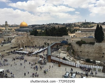 Jerusalem's Western Wall From Above.