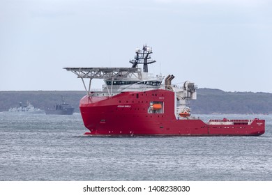 Jervis Bay, Australia - October 1, 2013: Australian Border Force Multi Purpose Off Shore Vessel Ocean Shield In Jervis Bay.