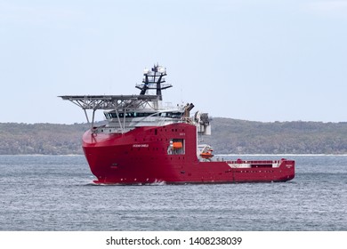 Jervis Bay, Australia - October 1, 2013: Australian Border Force Multi Purpose Off Shore Vessel Ocean Shield In Jervis Bay.