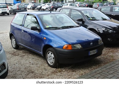 JESOLO, ITALY - JUNE 18, 2015: FIAT Punto Old Classic Italian 1990s Car On The Street