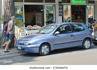 JESOLO, ITALY - JUNE 22, 2014: FIAT Bravo  (Type 182) Small Family 1990s Car Produced By The Italian Automaker Fiat From 1995 To 2001.