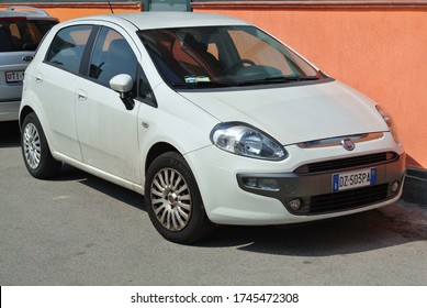 JESOLO, ITALY - JUNE 22, 2014: FIAT Punto Evo Popular Compact Italian 2000s Car Designed By Giorgetto Giugiaro