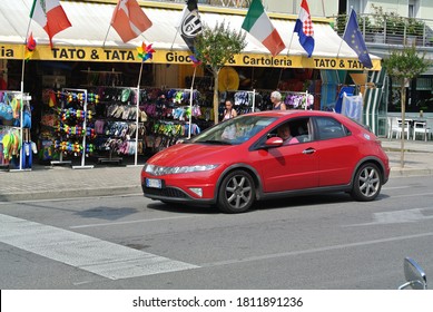 JESOLO, ITALY - JUNE 23, 2014: Honda Civic Popular Japan Compact 2000s Car On The City Street