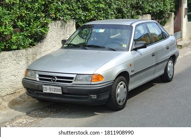 JESOLO, ITALY - JUNE 24, 2014: Opel Astra Classic Old 1990s Car On The City Street