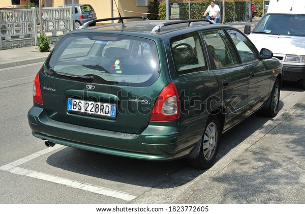JESOLO, ITALY - JUNE 24, 2014: Daewoo Nubira\
Korean car on the city\
street