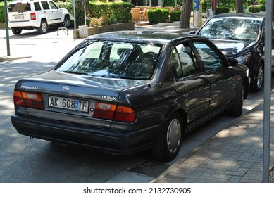 JESOLO, ITALY - JUNE 5, 2015: Nissan Primera P10 1.6SLX Old 1990s Car On The City Street