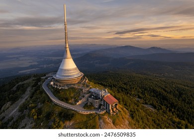 Jested hill from side during sunrise