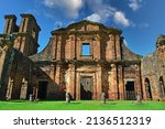 Jesuit Missions. Ruins of church São Miguel das Missões, Rio Grande do Sul, Brazil.