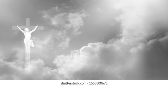 Jesus Appeared Bright Sky Christian Cross Foto Stock Shutterstock