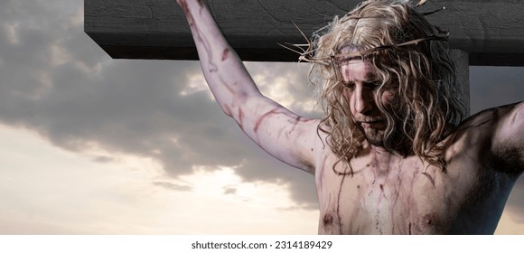 Jesus Christ on the Cross of Calvary - Shutterstock ID 2314189429
