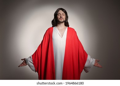 Jesus Christ Outstretched Arms On Beige Stock Photo (Edit Now) 1964866180