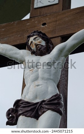 Jesus Christ, wayside shrine, in Catholic Bavaria, on the side of the road. Stock photo © 