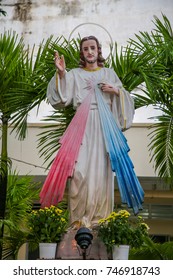 Jesus Divine Mercy Statue outside the church