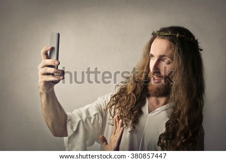 Jesus doing a selfie