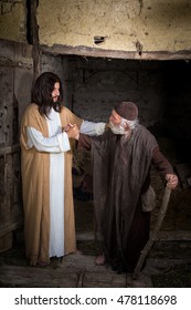 Jesus Healing The Lame Or Crippled Man