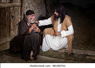 Jesus Healing The Lame Or Crippled Man