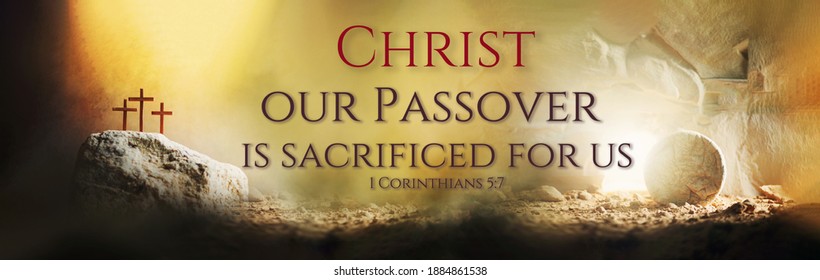 Jesus life chronology. Christian Easter concept. Born to Die, Born to Rise. Three crosses and empty tomb background. Jesus reason for season. Salvation, Messiah, Emmanuel, God with us - Shutterstock ID 1884861538