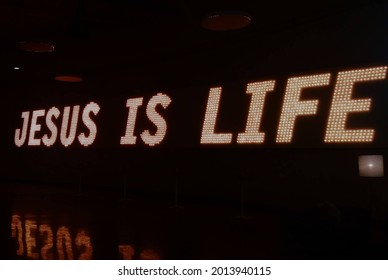 Jesus Is Life LED Sign