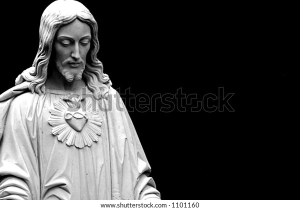Jesus Looking Down Isolated On Black Stock Photo 1101160 | Shutterstock