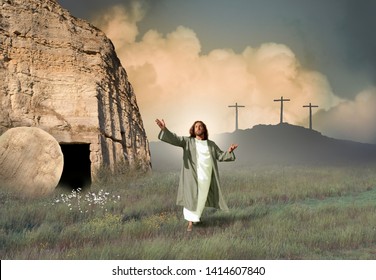 Jesus Resurrected From The Tomb