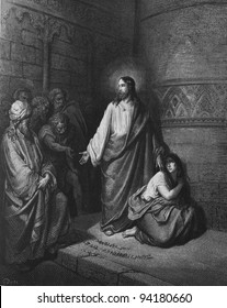 Jesus And The Sinner.1) Le Sainte Bible: Traduction Nouvelle Selon La Vulgate Par Mm. J.-J. Bourasse Et P. Janvier. Tours: Alfred Mame Et Fils. 2) 1866 3) France 4) Gustave Doré