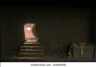 Jesus's Empty Tomb Seen From The Inside