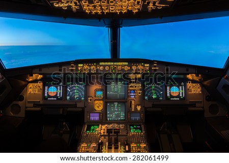 Jet Aircraft Cockpit.