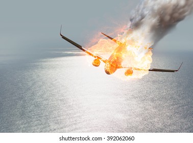 Jet carrier and engine on fire