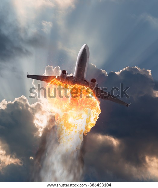 Jet carrier and engine on
fire