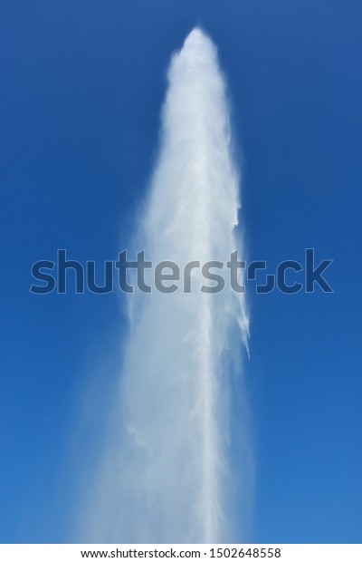 Jet Deau Water Fountain Beautiful Attraction Stock Photo Edit Now