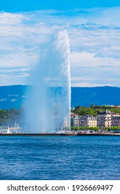 The Jet d'Eau or Water Jet is a large fountain in Geneva city in Switzerland