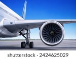 jet engine of an commercial airplane