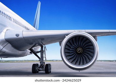 jet engine of an commercial airplane