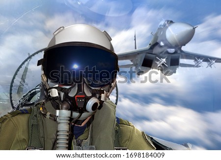 jet fighter pilot maneuver during training  exercise in mid air