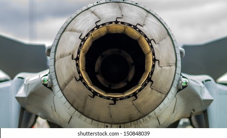 Jet Fighter's Engine Exhaust From Behind