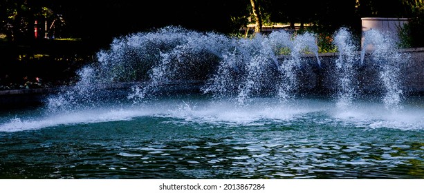 The Jet Fountain At The Cologne Zoo