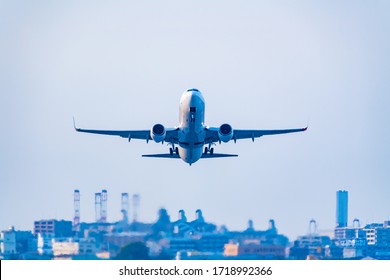 Jet Plane Taking Off On The Runway