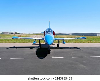 Jet Powered Fighter Plane on Airport Tarmac