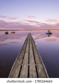 Jetty On Lake Leon, France