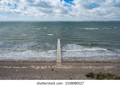 Jetty View At Spøttrup Beach In Northern Jutland