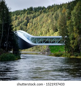 Jevnaker, Norway - September 29 2019: The Twist Museum Is Now Open For The Public In The Kistefos Sculpture Park, About One Hour Drive To North From Oslo.